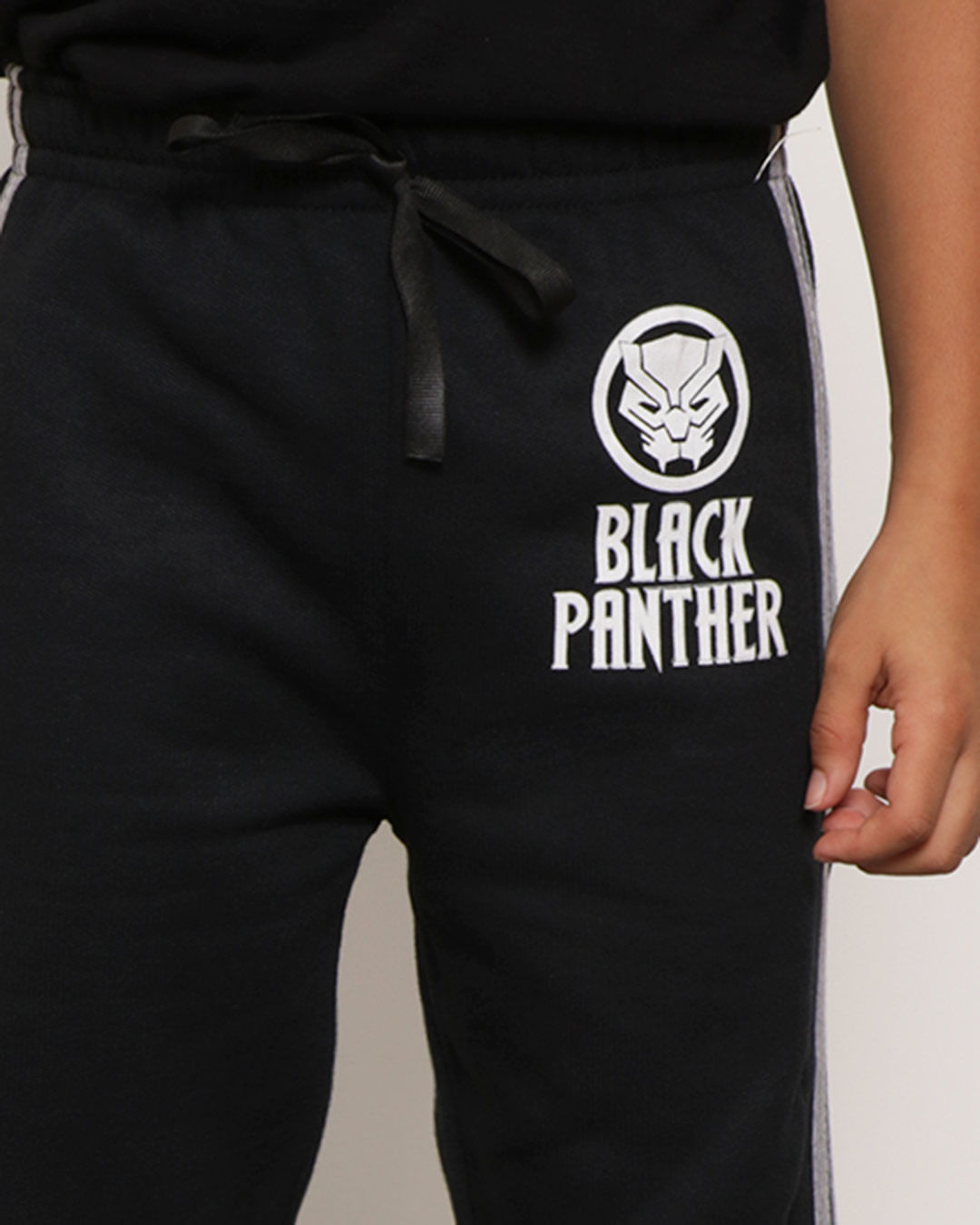 Calca-infantil-moletom-Jogger-Pantera-Negra-Marvel-Preta