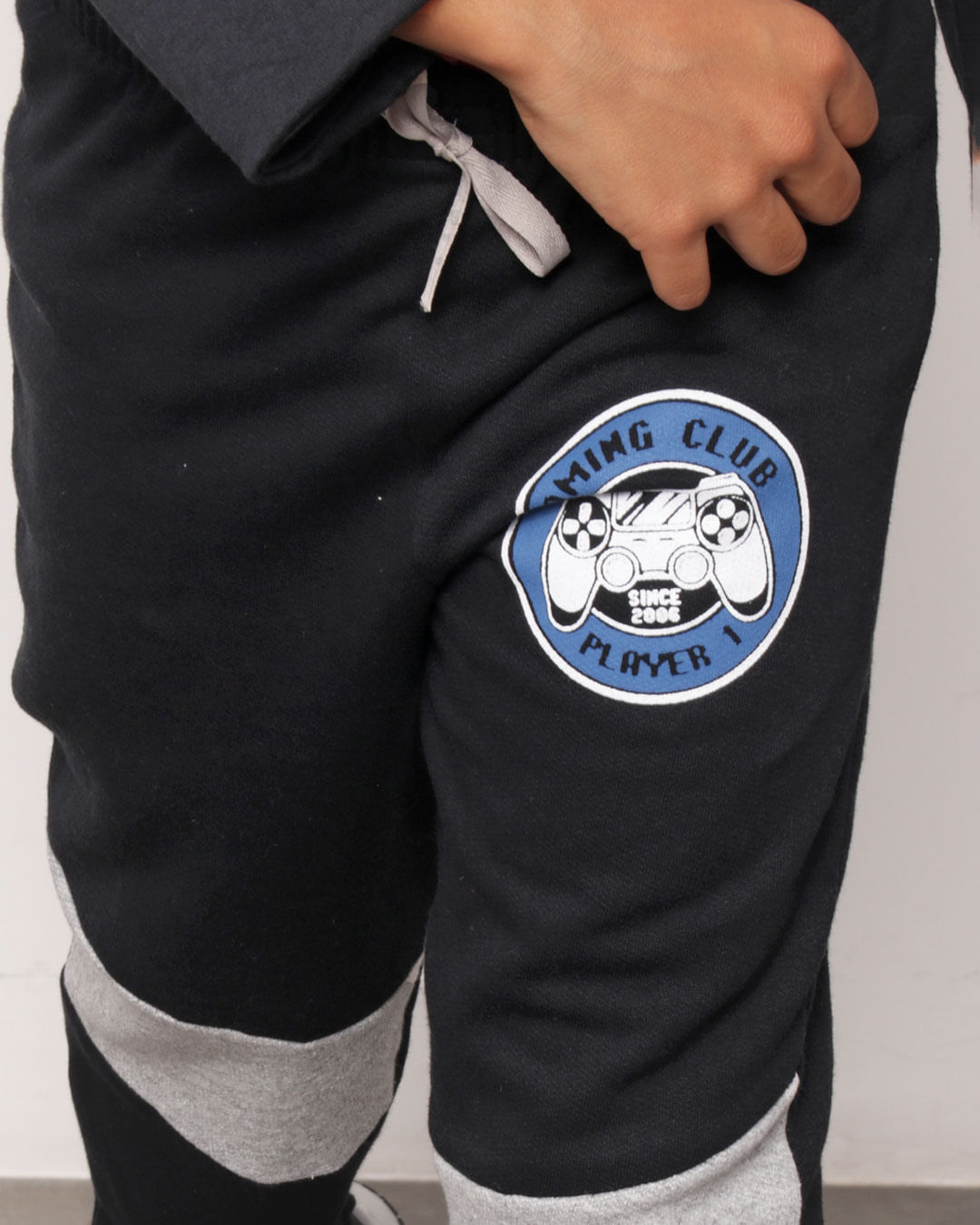 Calca-Moletom-Infantil-Jogger-Game-Recorte-Preta