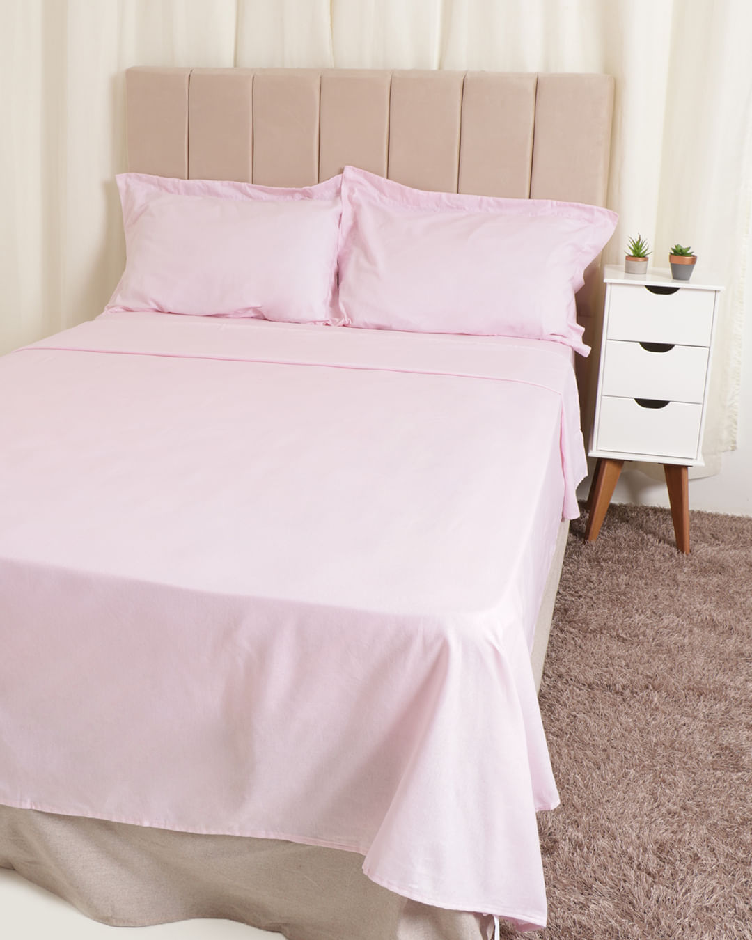 Jg-De-Cama-Casal-Alg-130-Fios-4pcs---Rosa-Claro