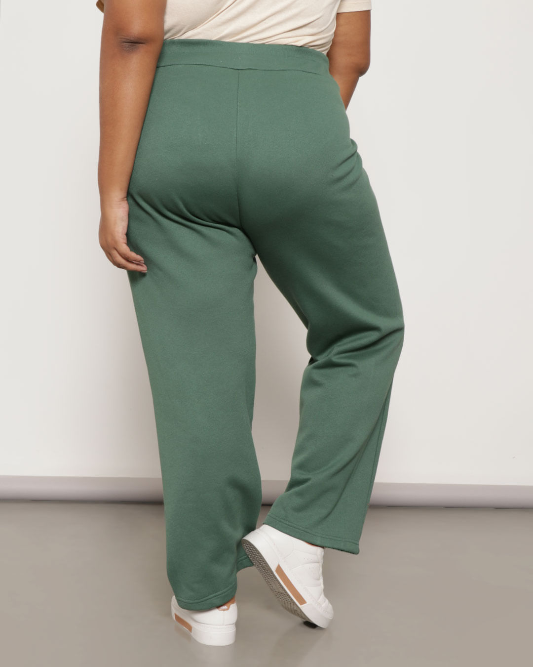 Calca-Moletom-Plus-Size-Feminina-Reta-Verde