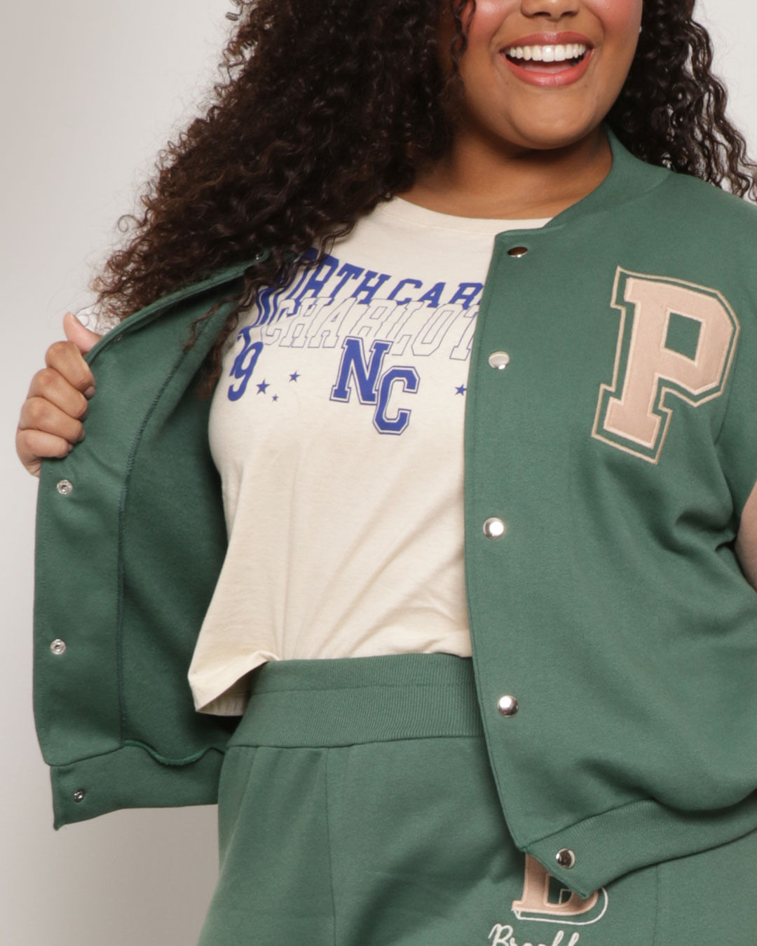 Jaqueta-Feminina-Moletom-Plus-Size-Bomber-Verde-