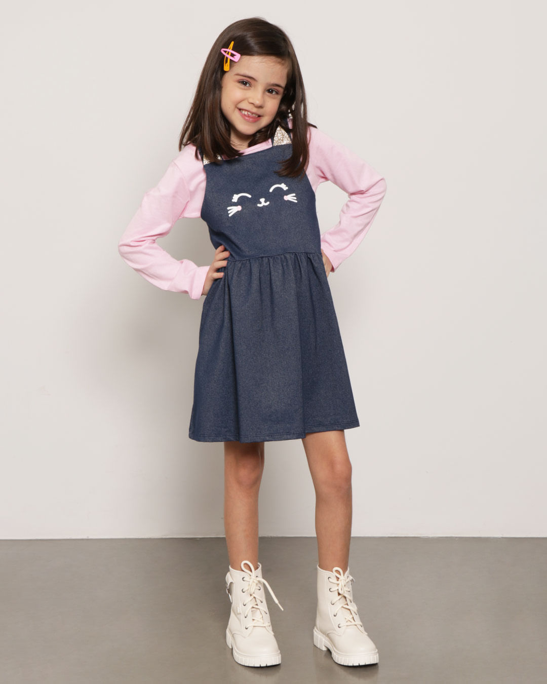 Conjunto-Salopete-e-Blusa-Infantil-Gatinho-Interativo-Rosa-e-Azul