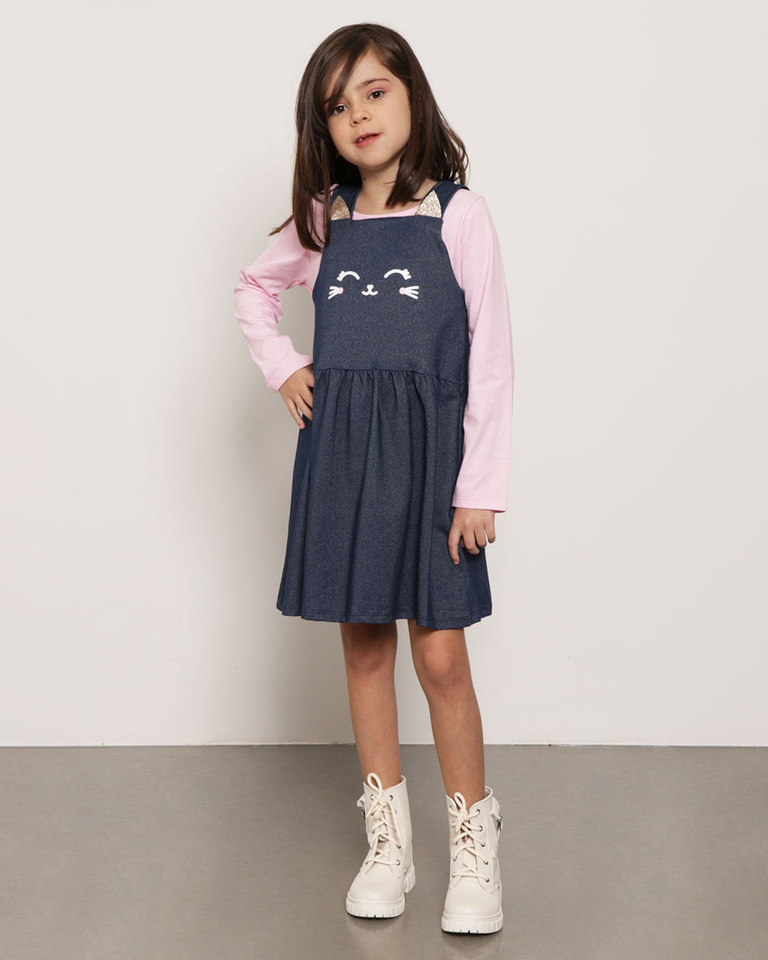 Conjunto-Salopete-e-Blusa-Infantil-Gatinho-Interativo-Rosa-e-Azul