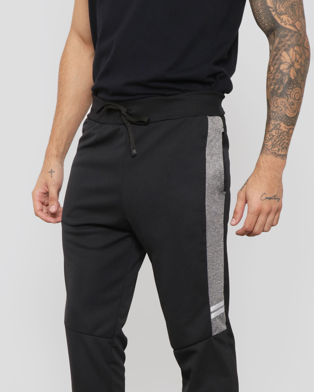 Calca-Masculina-Helanca-Jogger-Com-Recorte-Preto