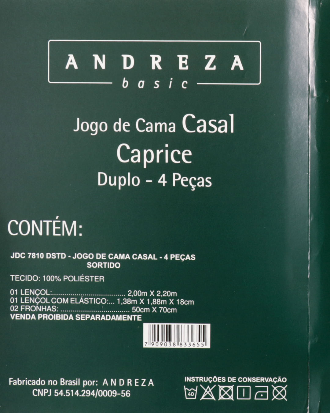 Jogo-De-Cama-Casal-Caprice---4-Pecas---Verde-Floral