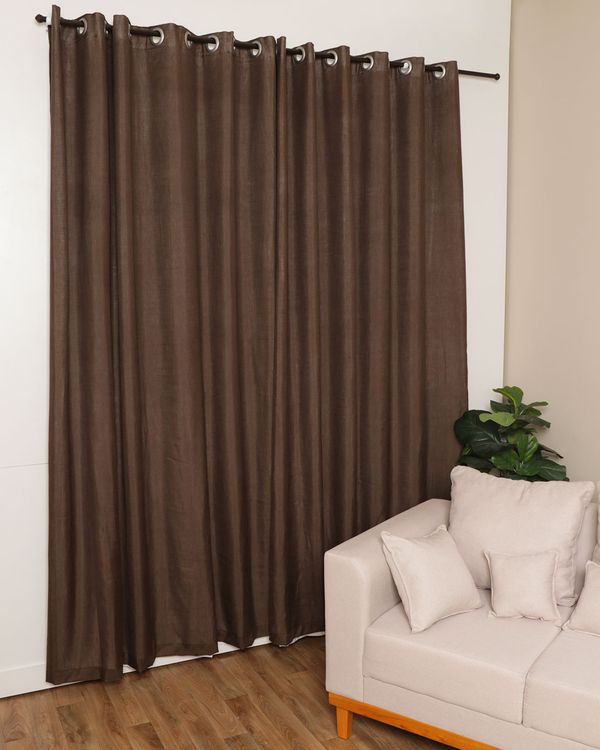 Cortina Duplex Longa Delicatta Varão Até 250cm Marrom UN