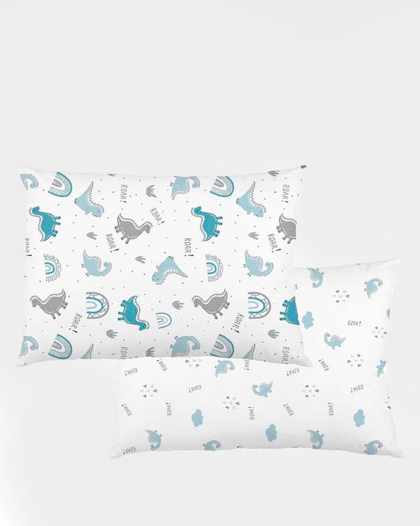 Kit Fronha Bebê 2 Peças Bublim Baby Estampada Branca UN