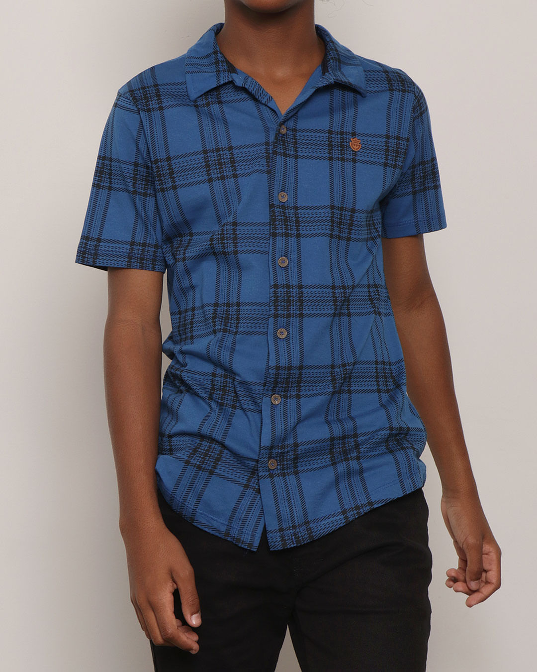 Camiseta-Tr139-Mc-M-1016-Xadrez-Azulp---Estampado-Xadrez