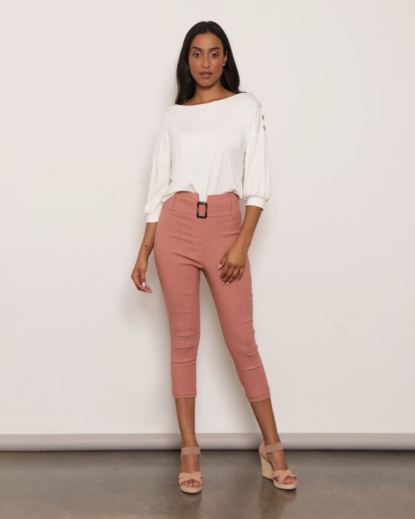Calça Feminina Bengaline Clochard Rosa P