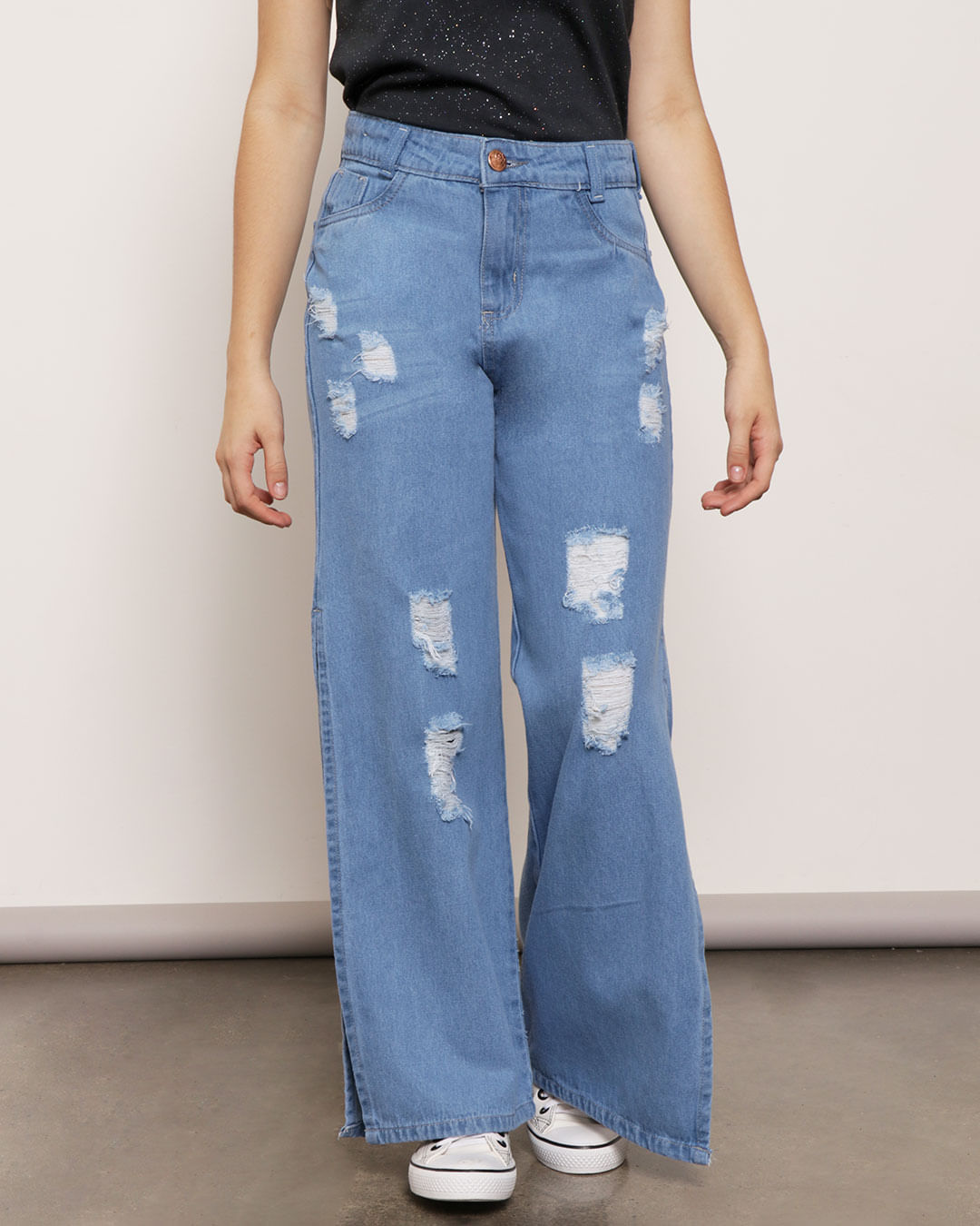Calca-Flare-Rasgo-Barra-Lc-F-1016---Blue-Jeans-Claro