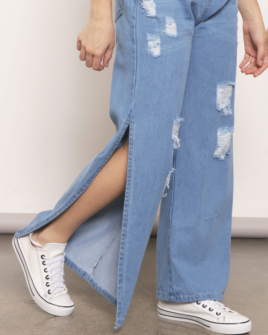Calca-Flare-Rasgo-Barra-Lc-F-1016---Blue-Jeans-Claro