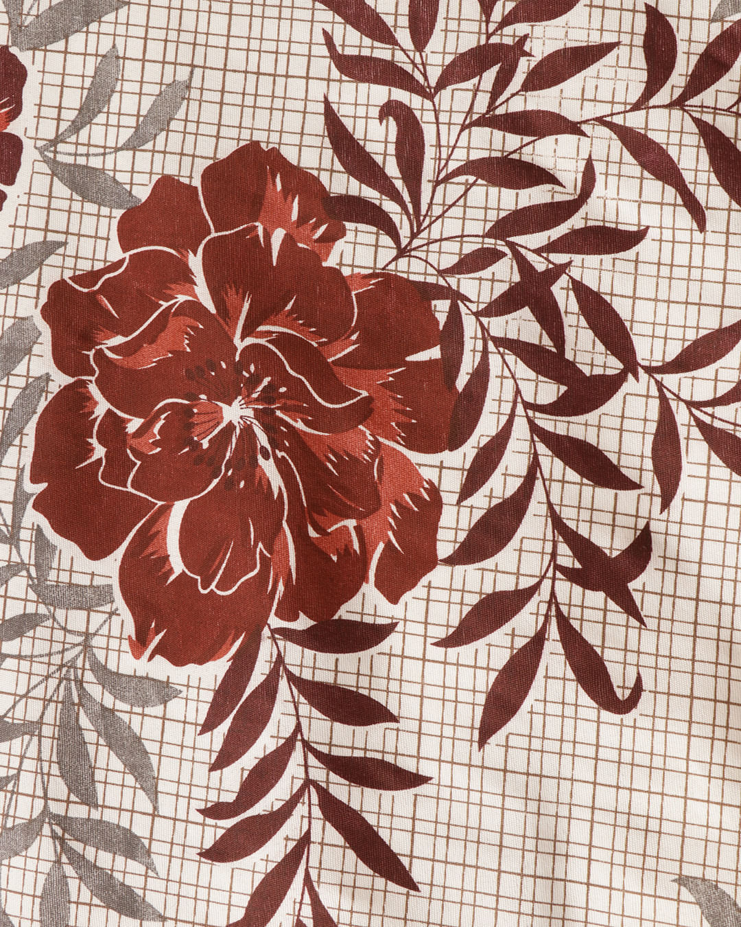 Lencol-Avulso-Casal-C-Elast-Romantico---Cinza-Floral