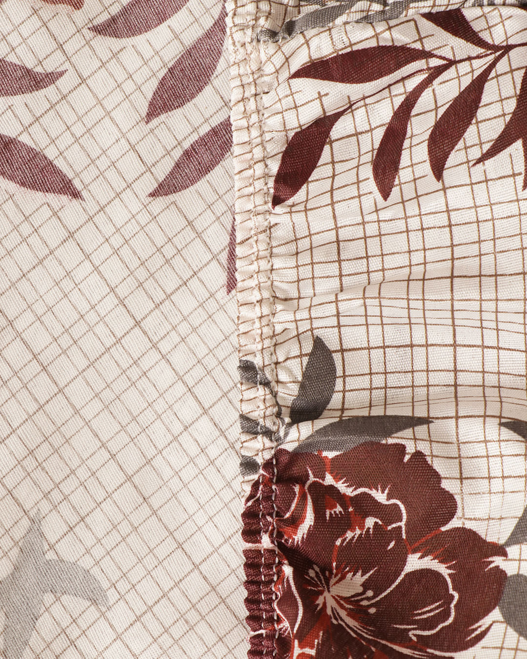 Lencol-Avulso-Casal-C-Elast-Romantico---Cinza-Floral