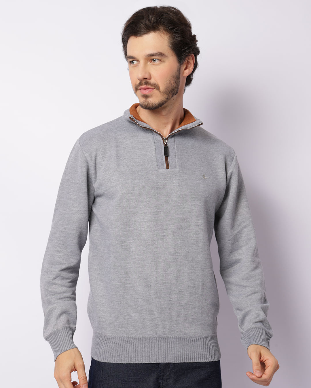 Tricot-Half-Zip-New3-23-M-Claro-Pgg---Mescla-Claro