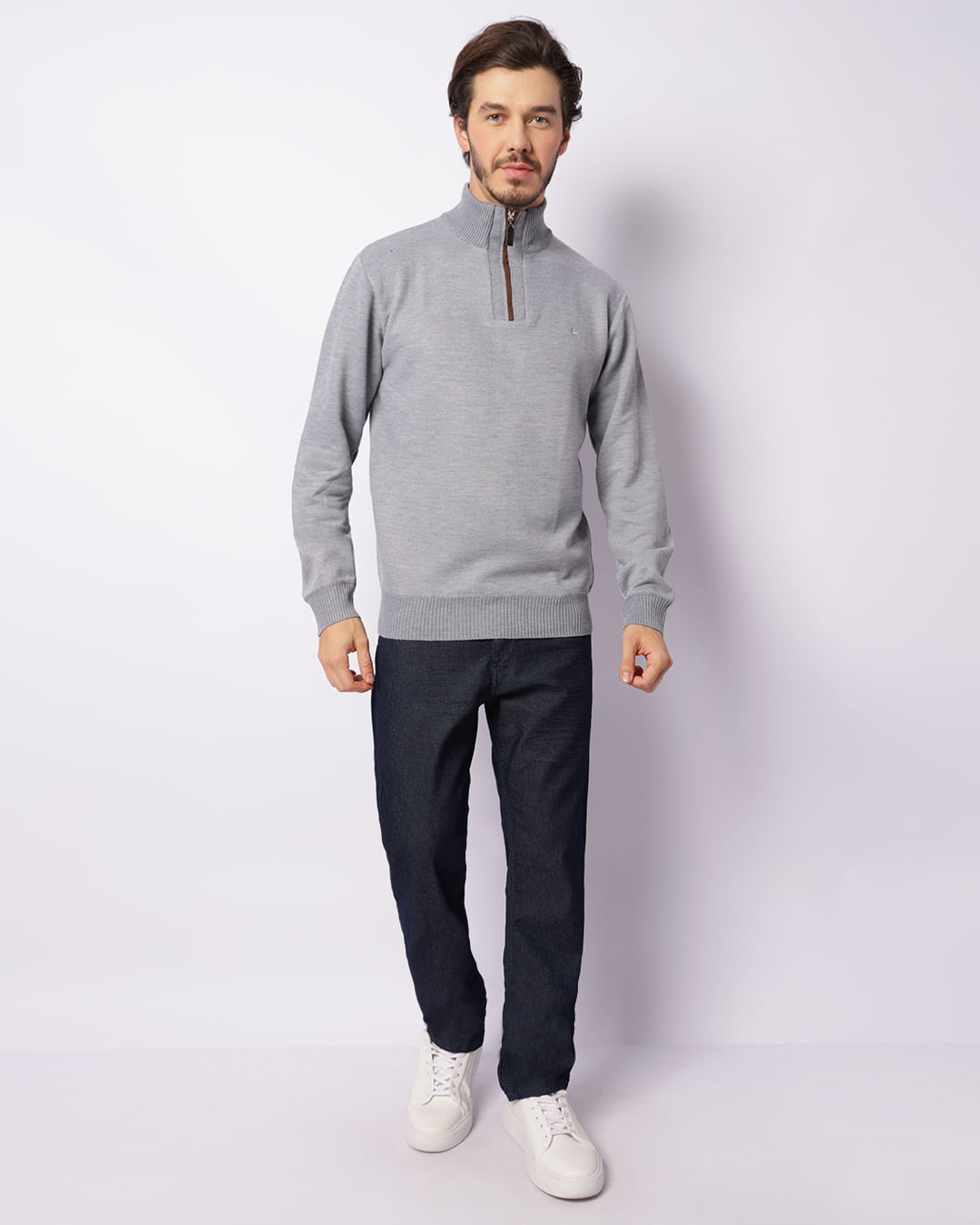 Tricot-Half-Zip-New3-23-M-Claro-Pgg---Mescla-Claro