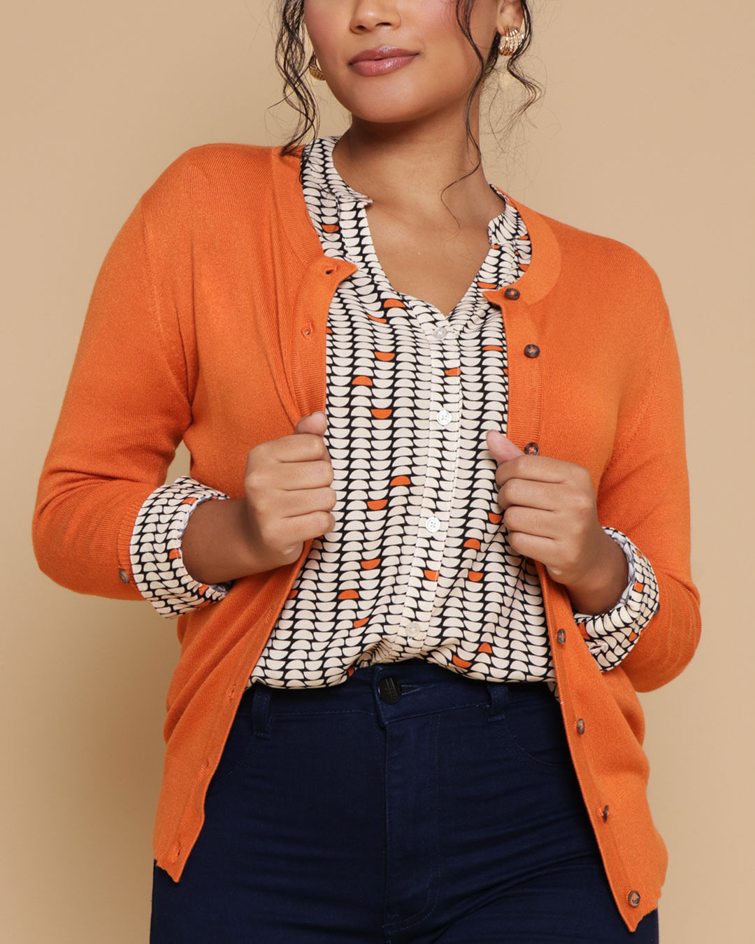 Cardigan-Gc-Cont-Cgcct003-Laranja---Laranja-Medio