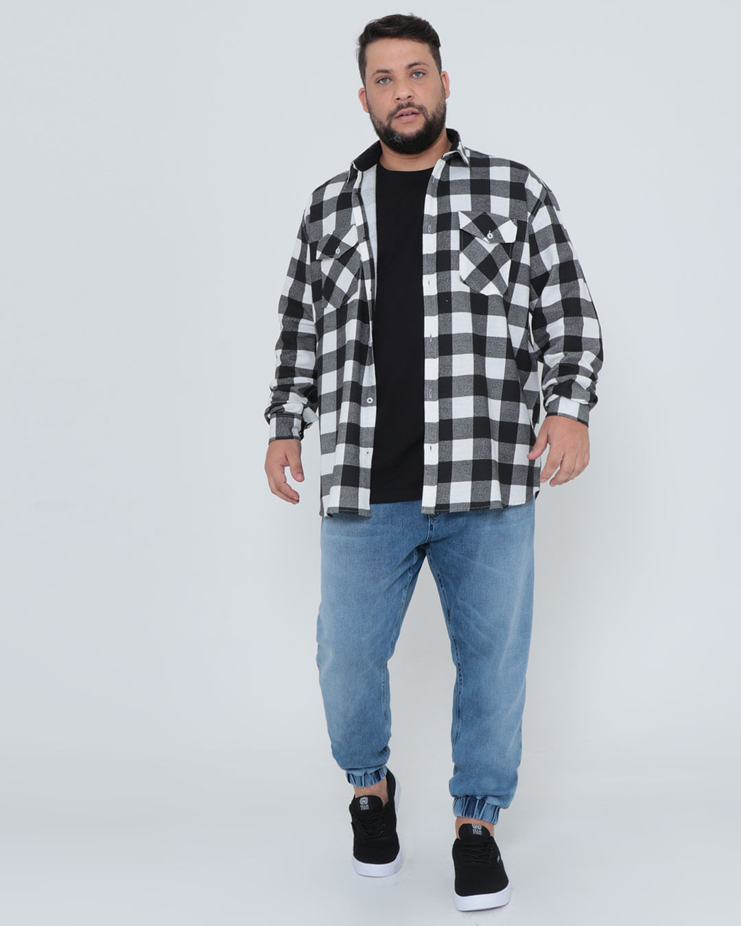 Camisa-Ml-1422-Flanela-Xadrez-68---Branco-Xadrez