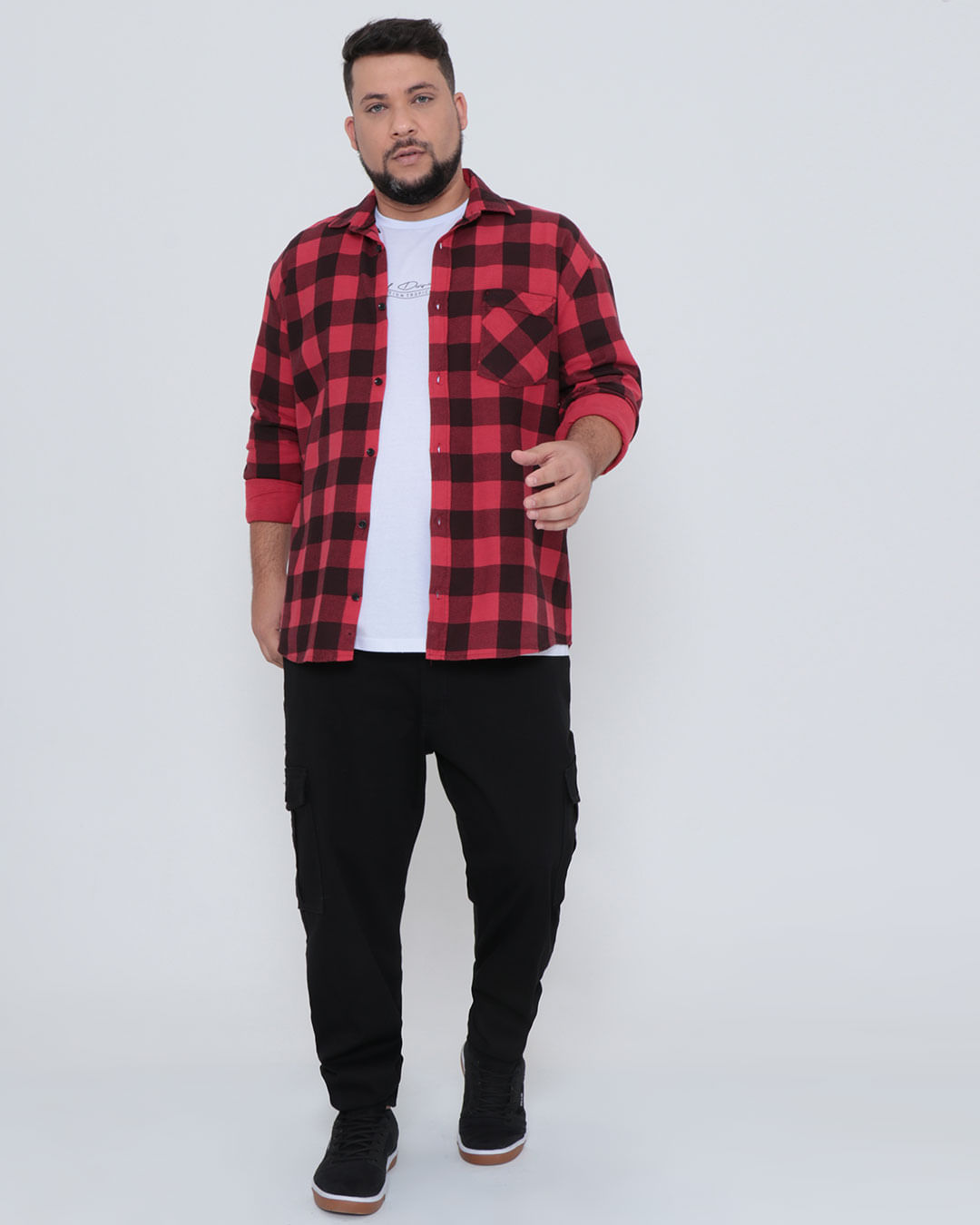 Camisa-Ml-1422-Flanela-Xadrez-68---Vermelho-Xadrez