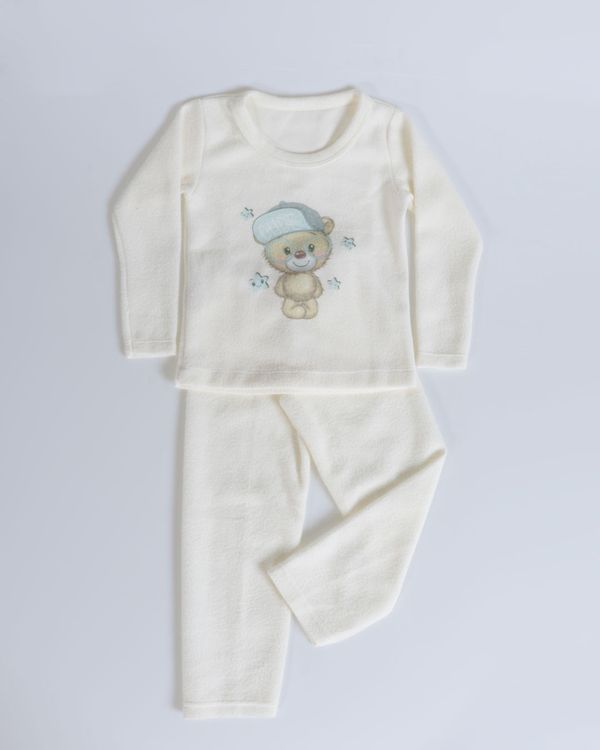 Pijama Bebê Gola Careca Estampa Bichinhos Off White 3