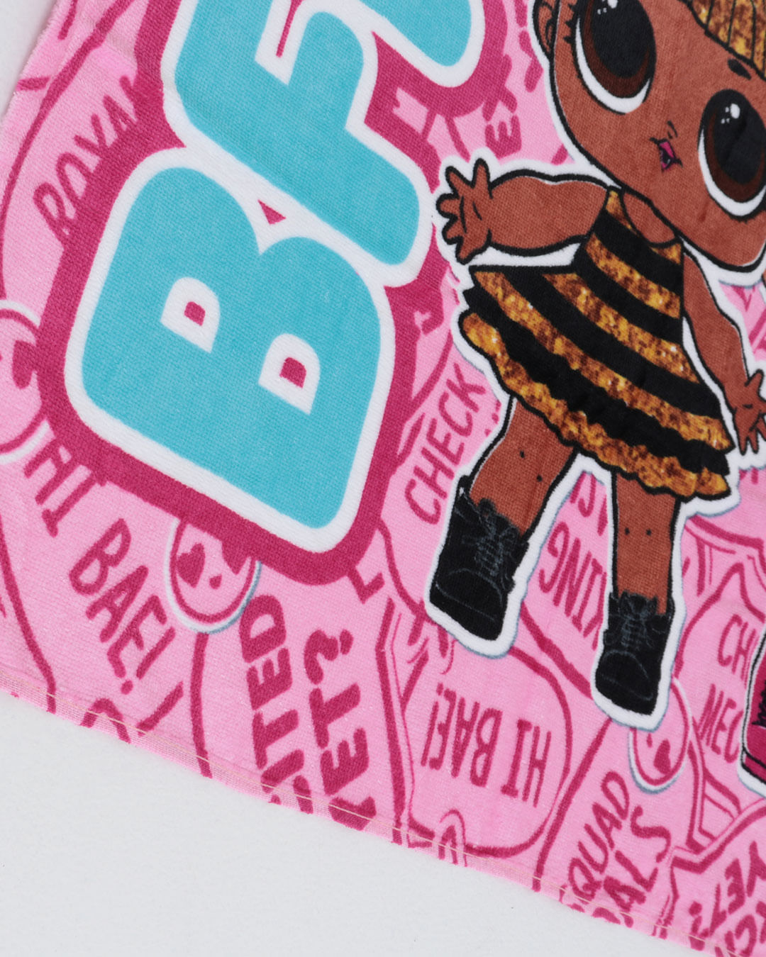 Toalha-Bh-Veludo-Capuz-70x90-Lol-Fierce---Rosa-Claro