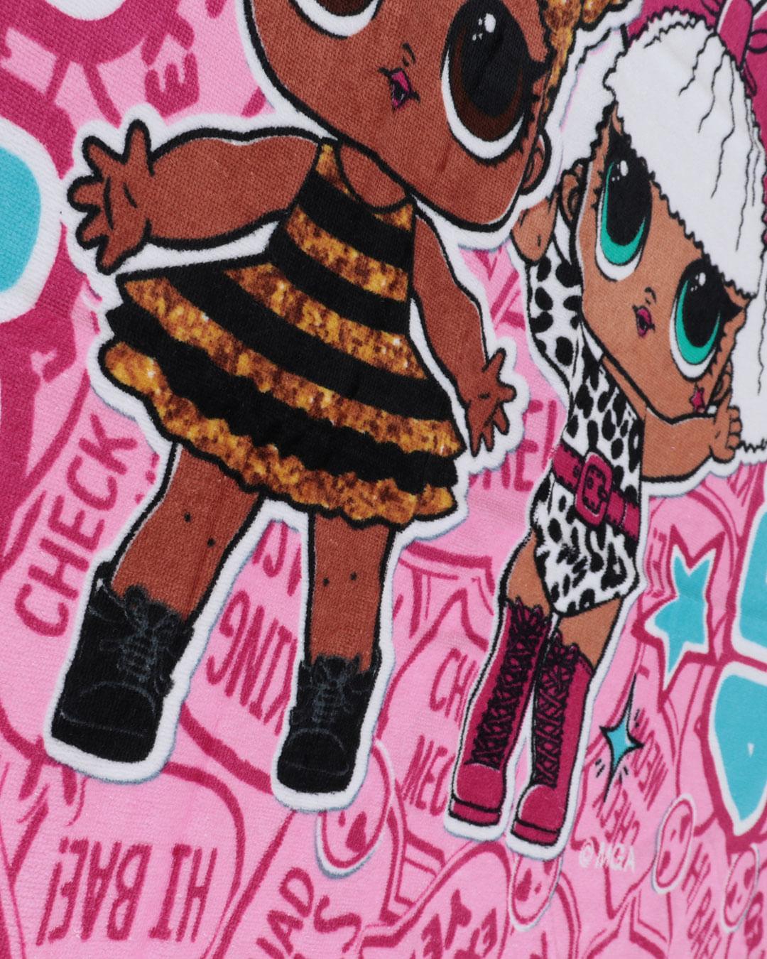 Toalha-Bh-Veludo-Capuz-70x90-Lol-Fierce---Rosa-Claro
