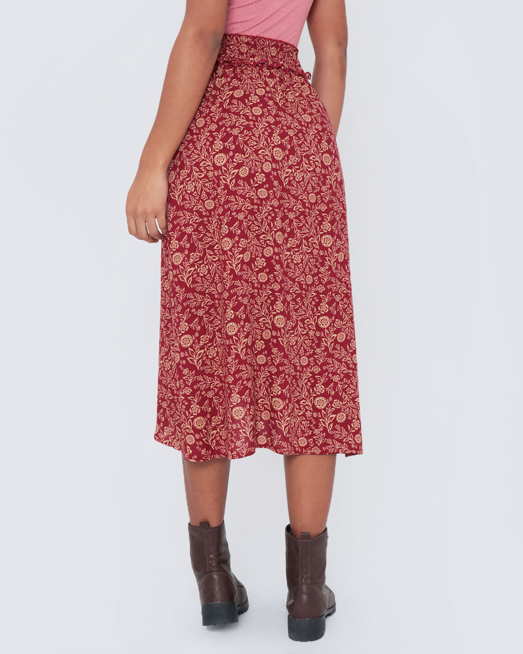 Saia-Midi-Estampada-6830re- ---Vinho-Floral