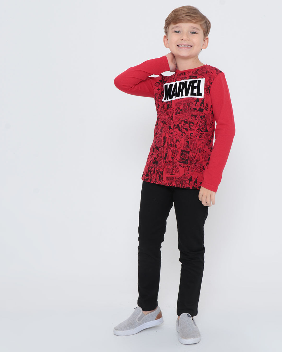 Camiseta-Inf84-Ml-M410-Marvel---Vermelho-Medio