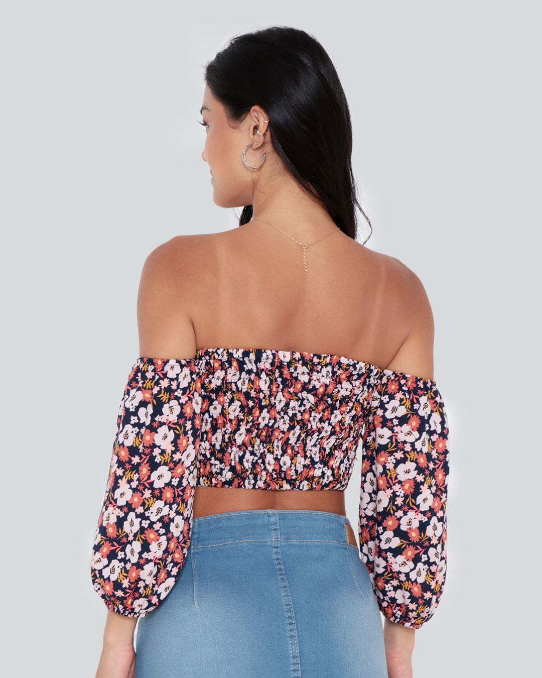 Top-Lastex-Manga-¾-Estamp-7882re---Marinho-Floral
