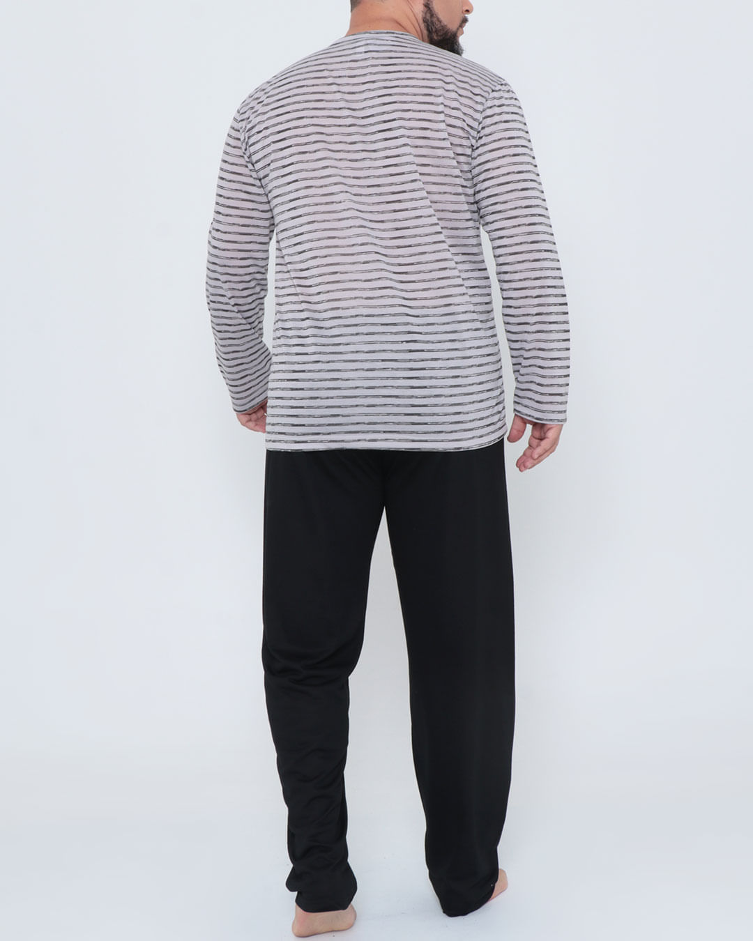 Pijama-Longo-Gola-Careca-Ref-67379---Preto-Listrado