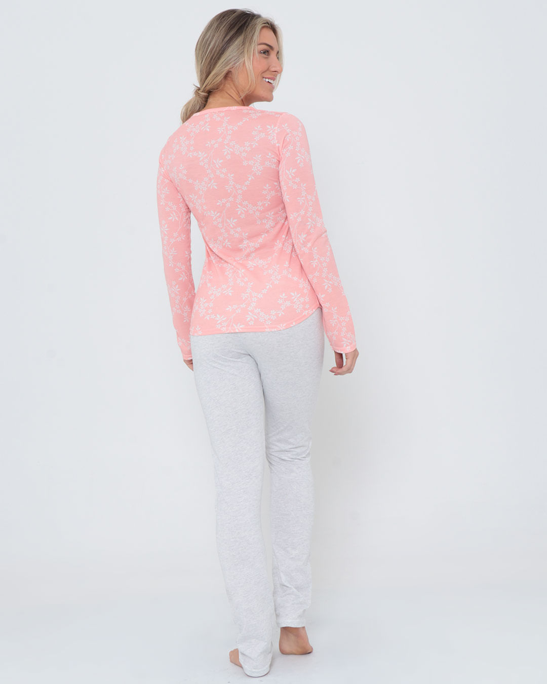 Pij-Long-Blusa-Estflor-Cc-Lisa3183---Rosa-Floral