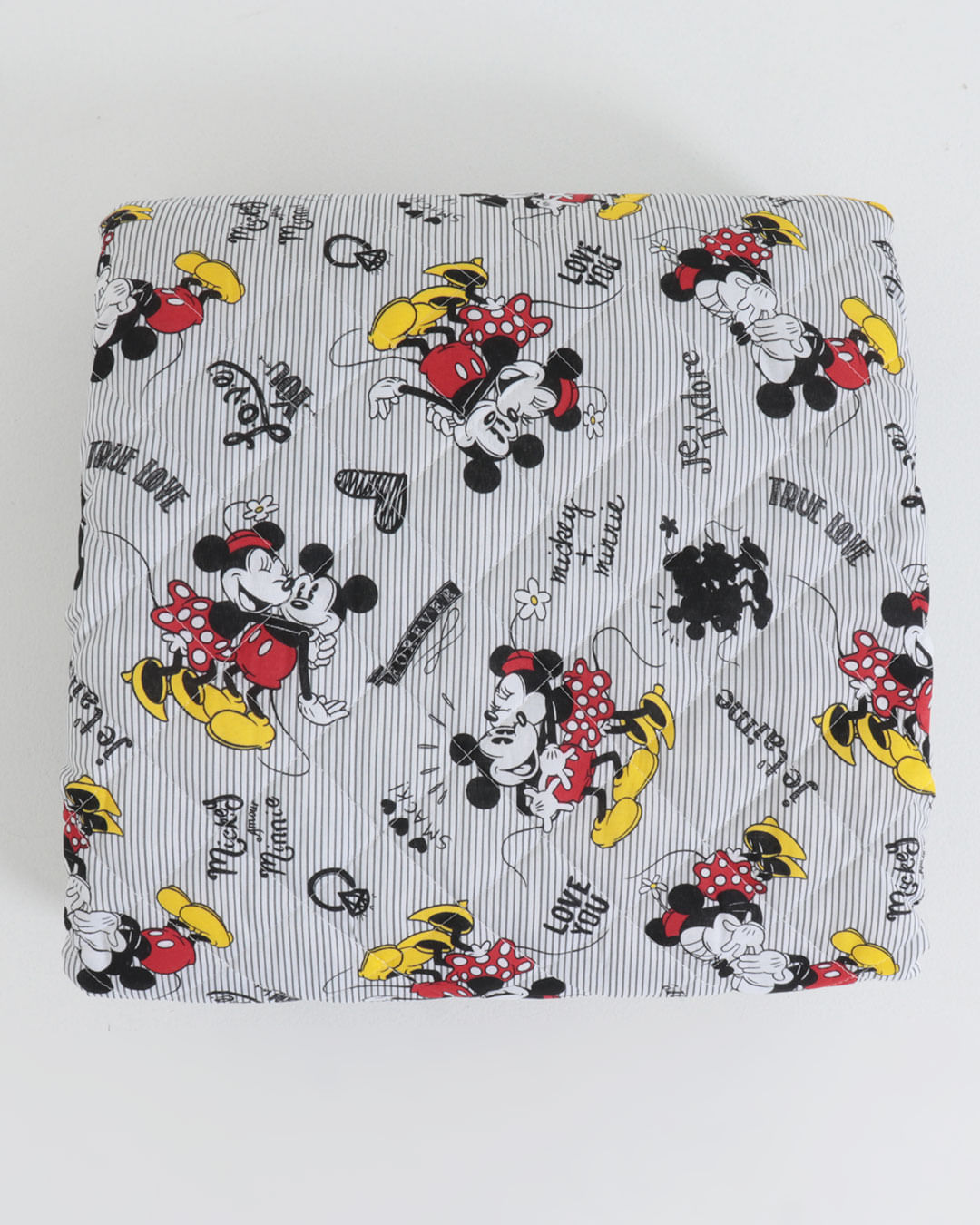 Jg-Cama-King-Mickey-Minnie-03-Pcs---Branco-Listrado