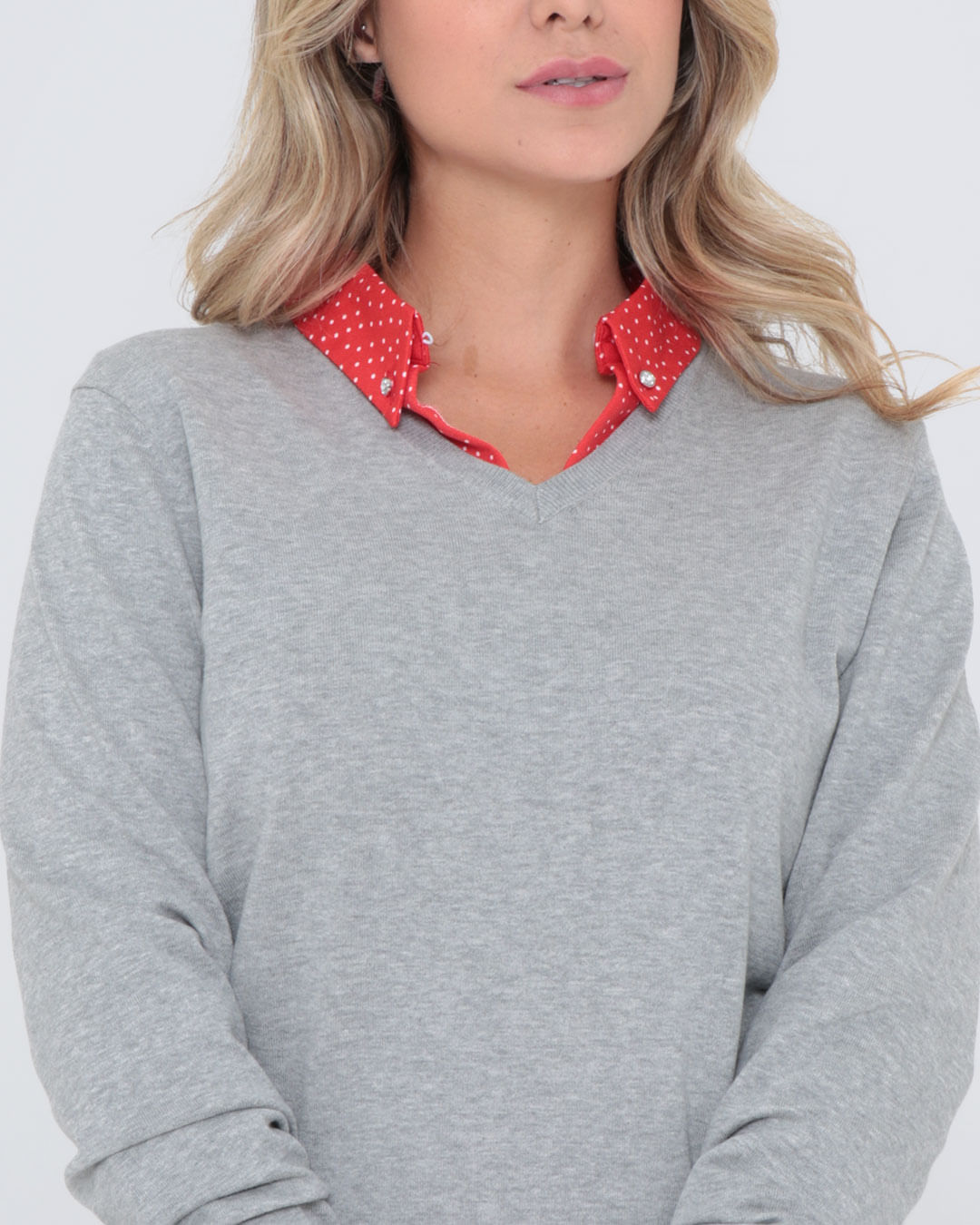 Blusa-Rv1188-Tricot-Gola-V---Cinza-Claro