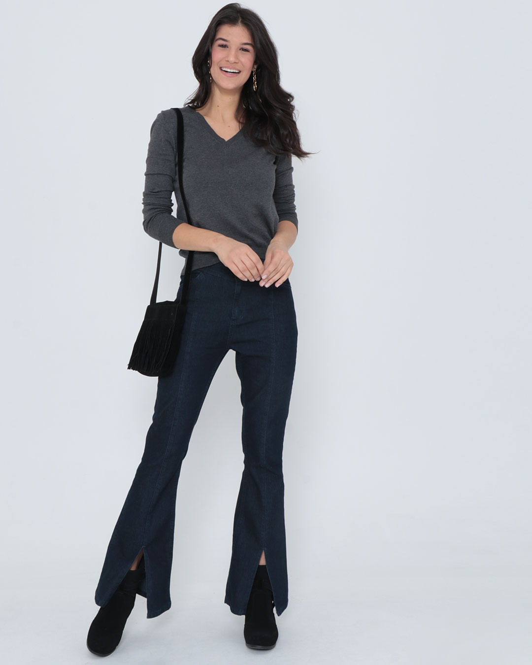 Blusa-Rv1188-Tricot-Gola-V---Mescla-Escuro