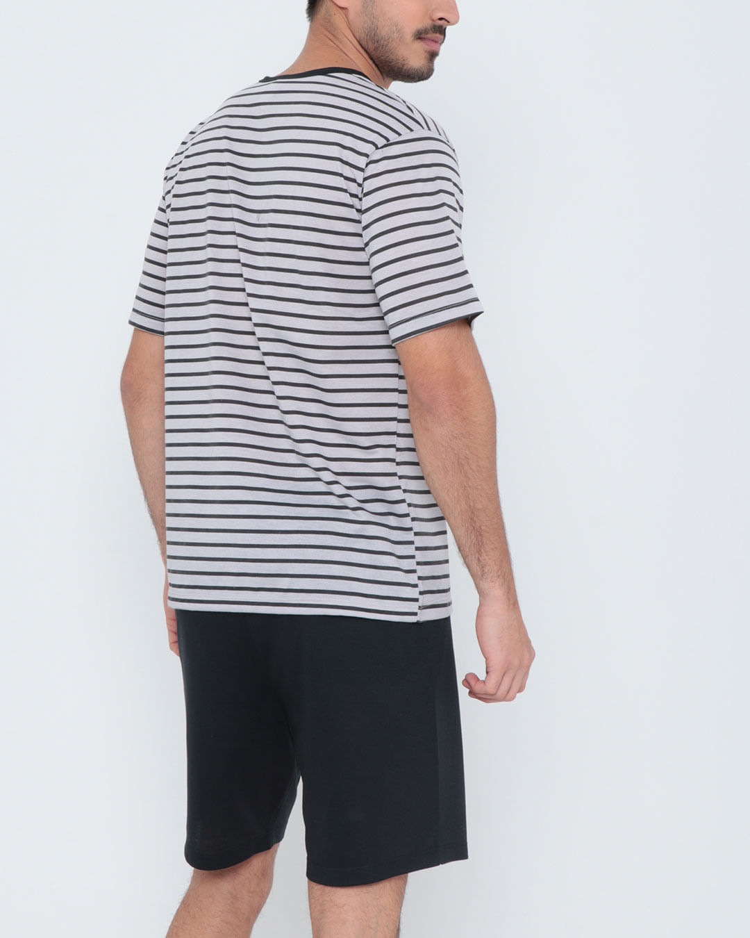 Pijama-Curto-Ref-67092---Cinza-Listrado