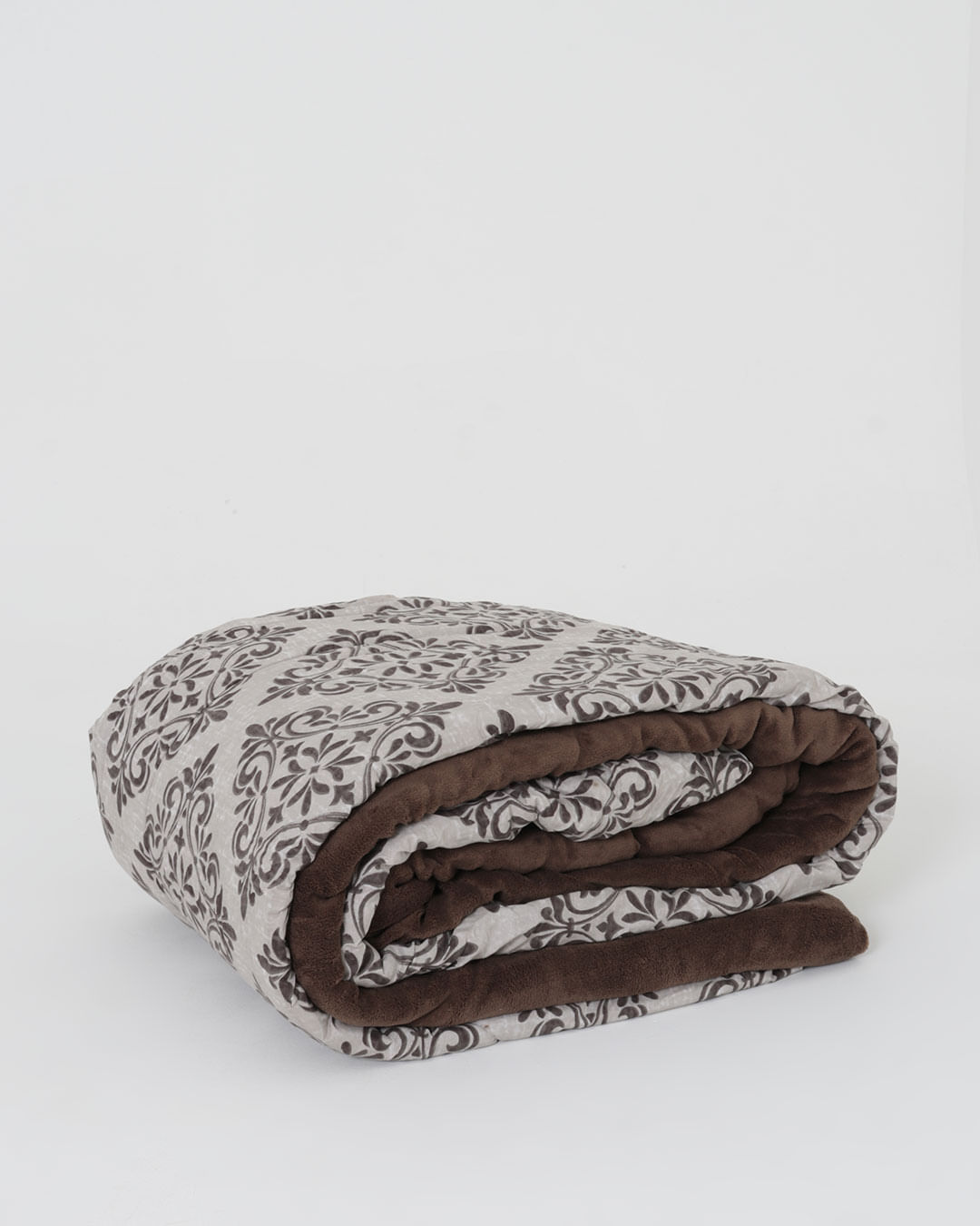 Coberdrom-Queen-Plush-Combo-Soft--Slim---Marrom-Medio