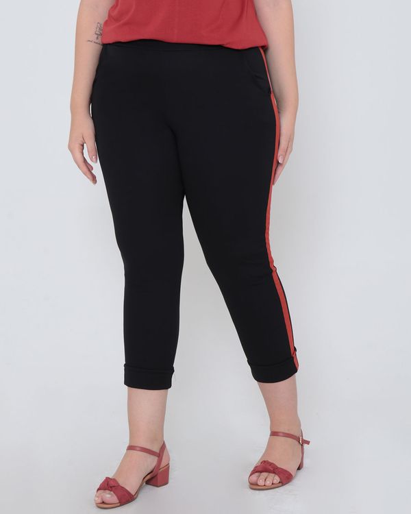 Calça Feminina Plus Size Malha Preta G3