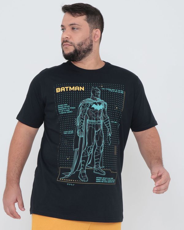 Camiseta Plus Size Estampa Batman Preta G1