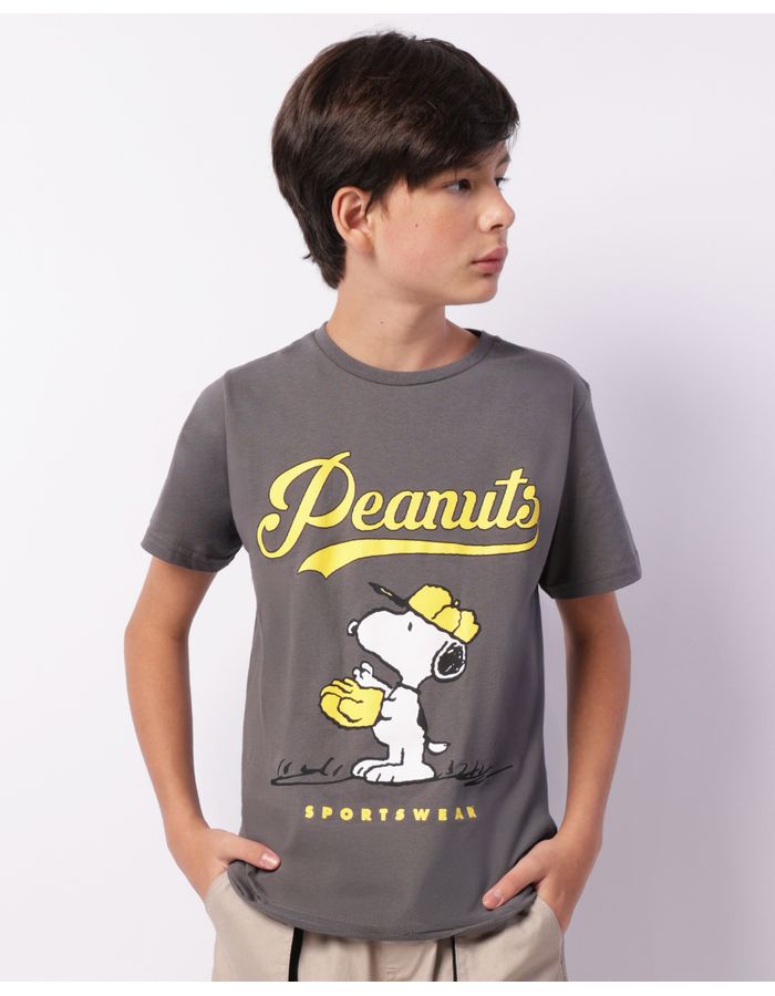 Camiseta-Ch38887-Mc-M-1016-Snoopy---Cinza