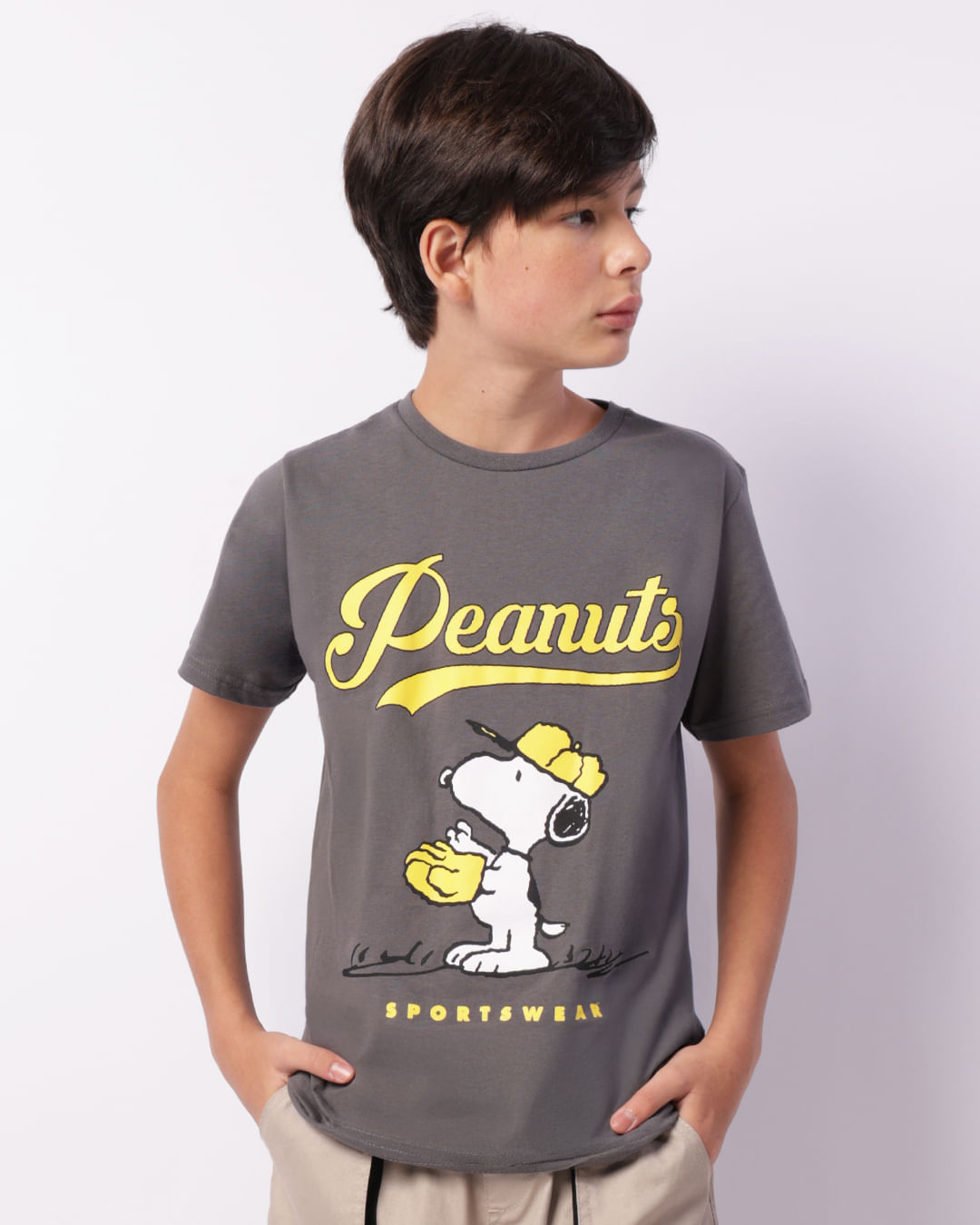 Camiseta-Ch38887-Mc-M-1016-Snoopy---Cinza