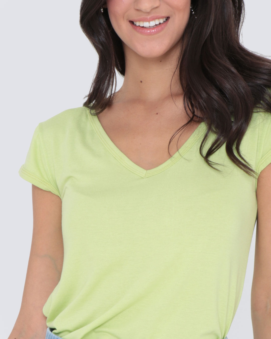 Blusa-707-Gola-V-Manga-Copinho---Verde-Neon