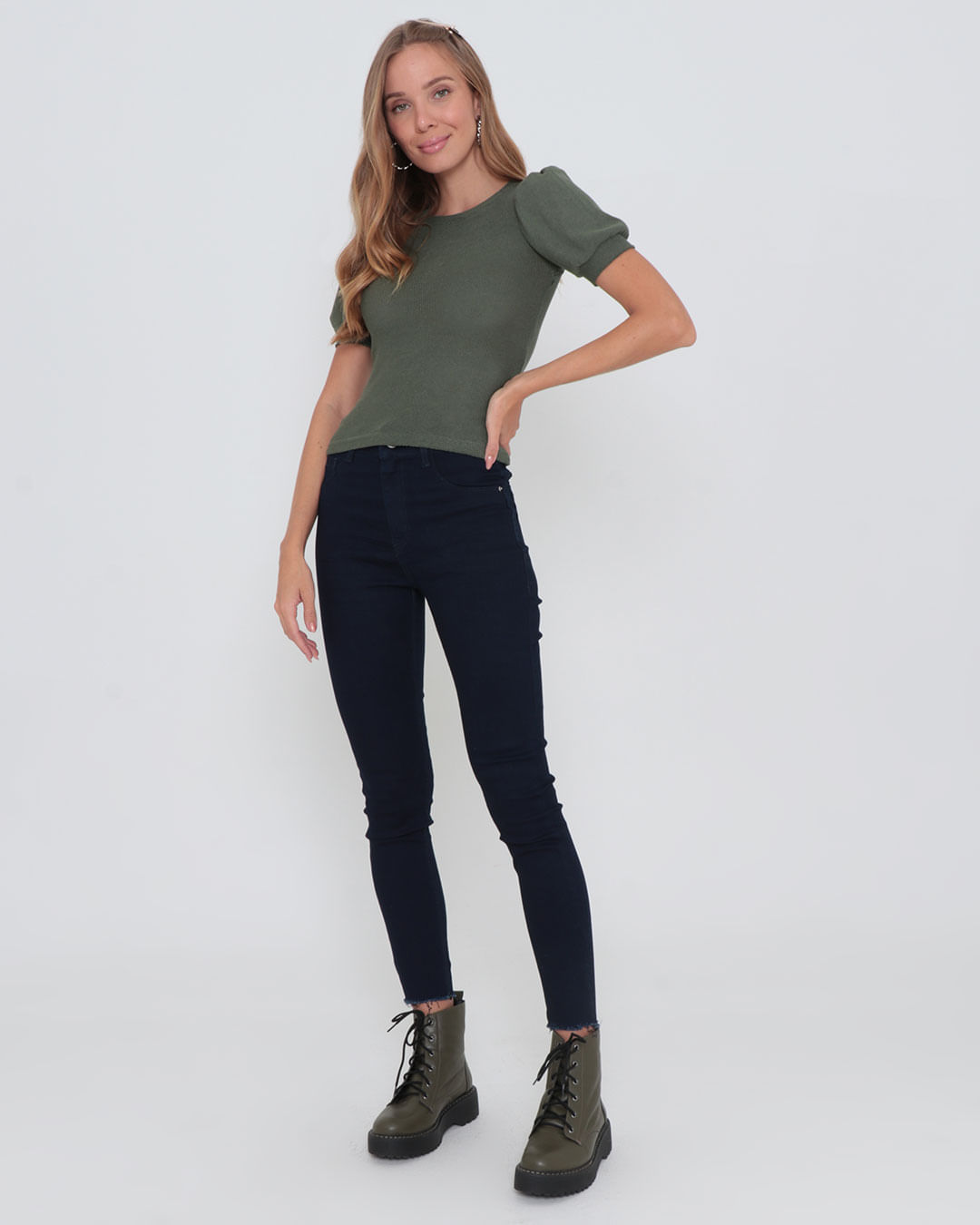 Blusa-Mga-Bufante-Tricot-7948rl---Verde-Escuro