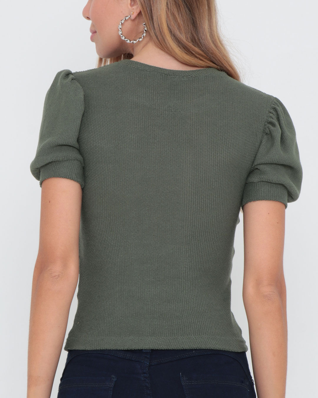 Blusa-Mga-Bufante-Tricot-7948rl---Verde-Escuro