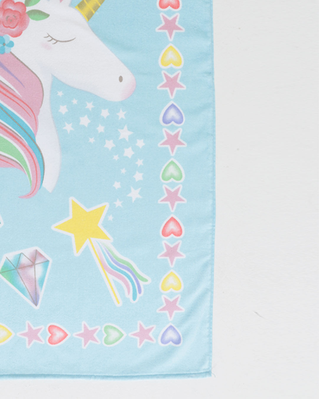 Toalha-Bh-Veludo-70x130-Unicorn-Glam---Azul-Claro