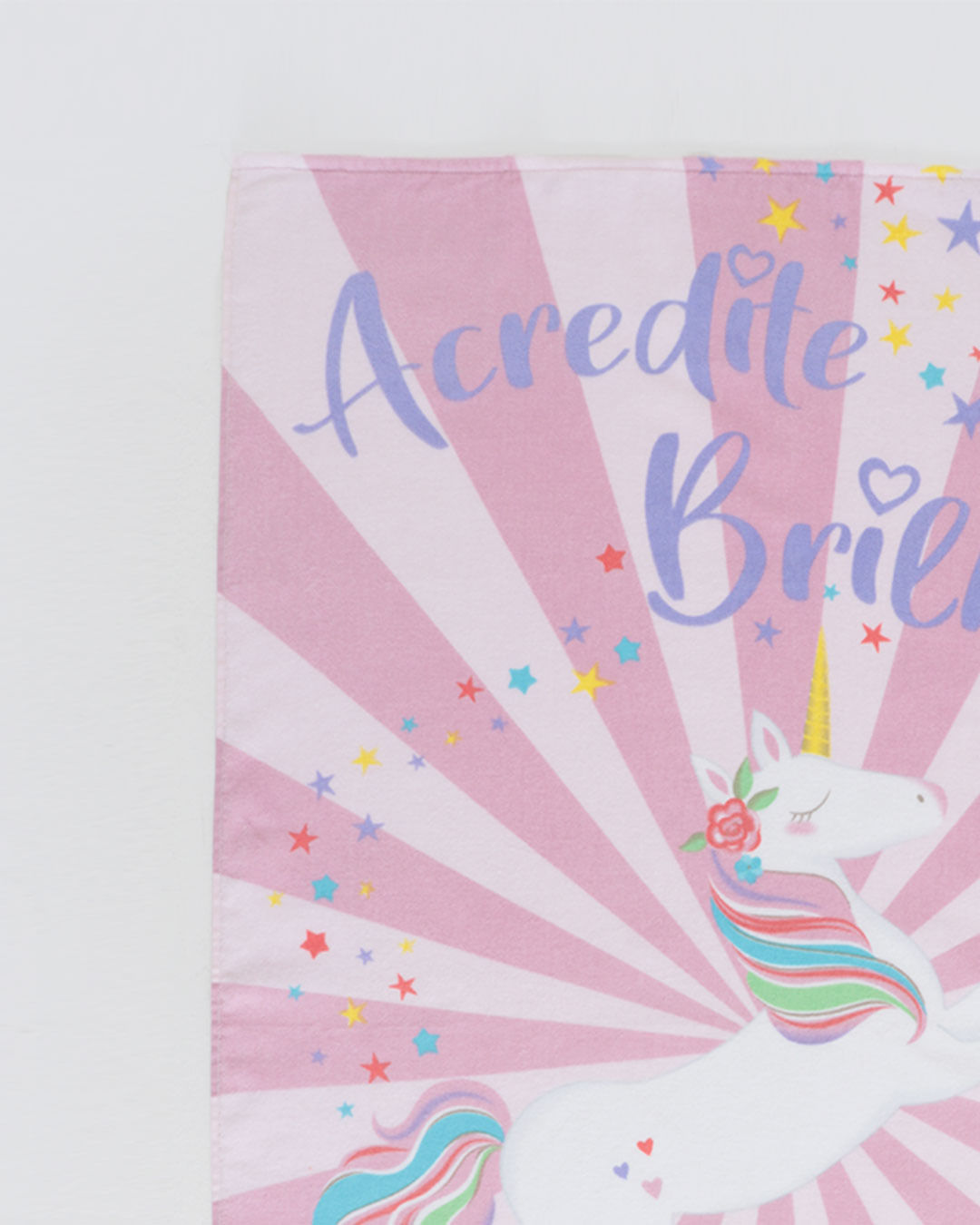 Toalha-Bh-Veludo-70x130-Unicorn-Glam---Rosa-Claro