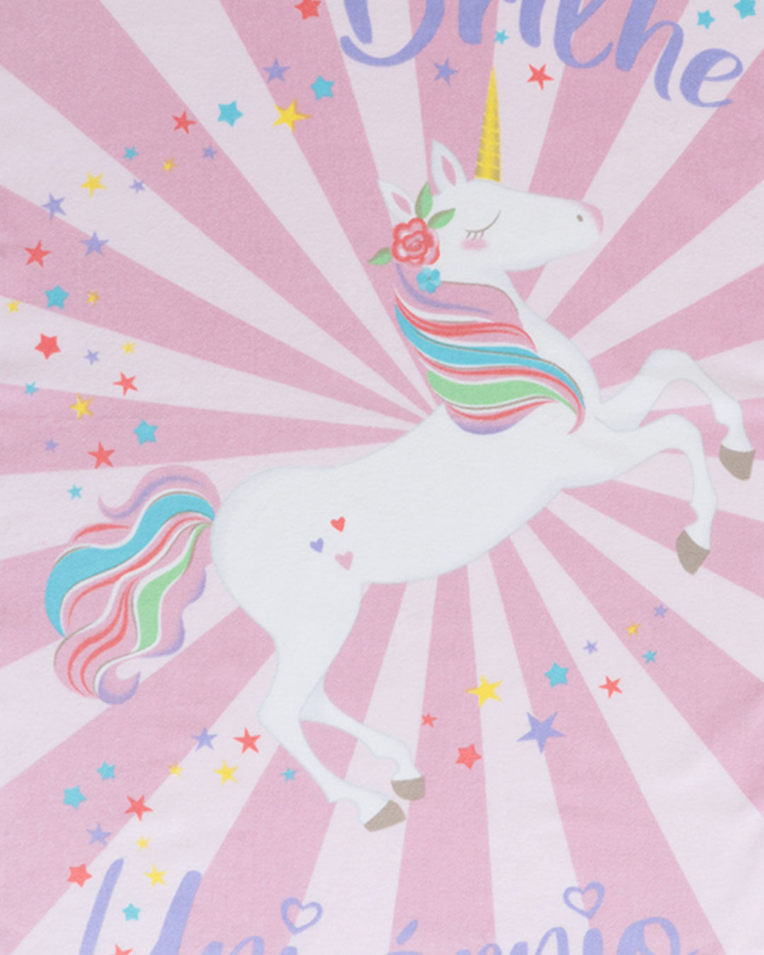 Toalha-Bh-Veludo-70x130-Unicorn-Glam---Rosa-Claro