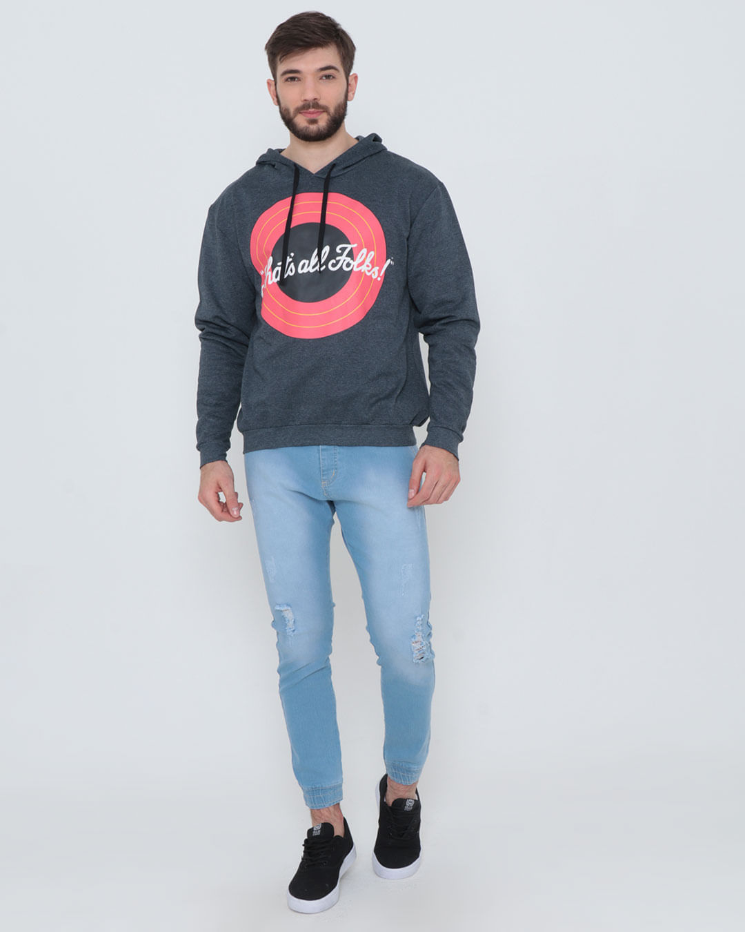 Moletom-M1149-Looney-Tunes---Cinza-Escuro