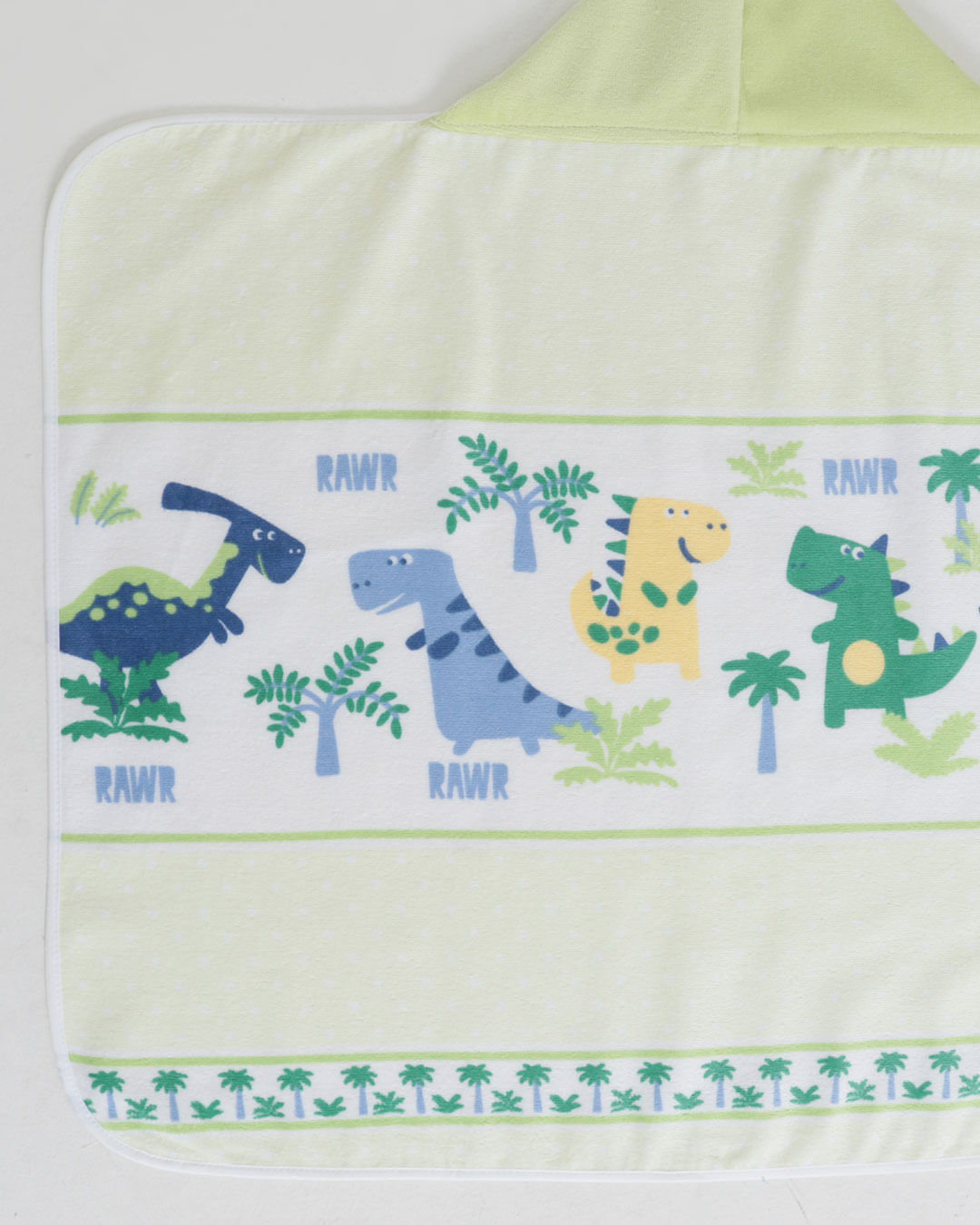 Toalha-Bh-Veludo-Capuz-Bebe-Dino---Verde-Outros