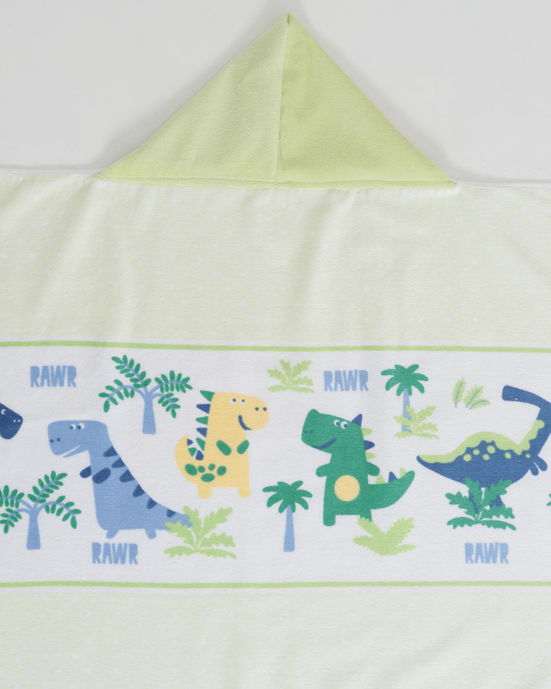 Toalha-Bh-Veludo-Capuz-Bebe-Dino---Verde-Outros