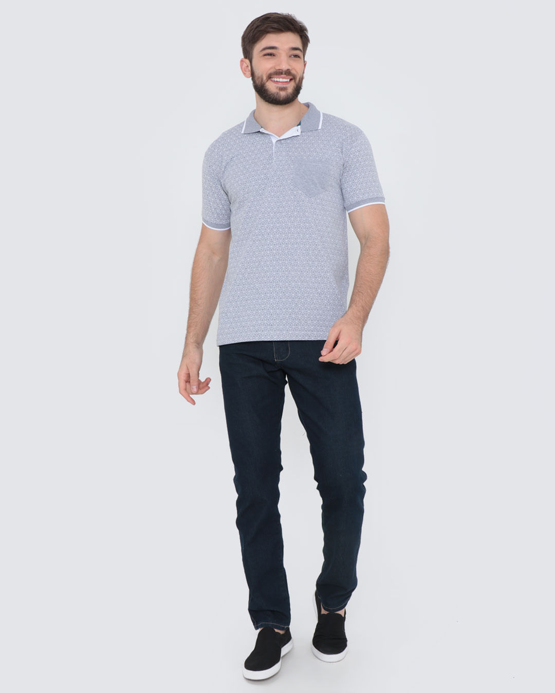 Polo-Ib10118-Listrprint-Cinza-Esc-Pgg---Cinza-Claro