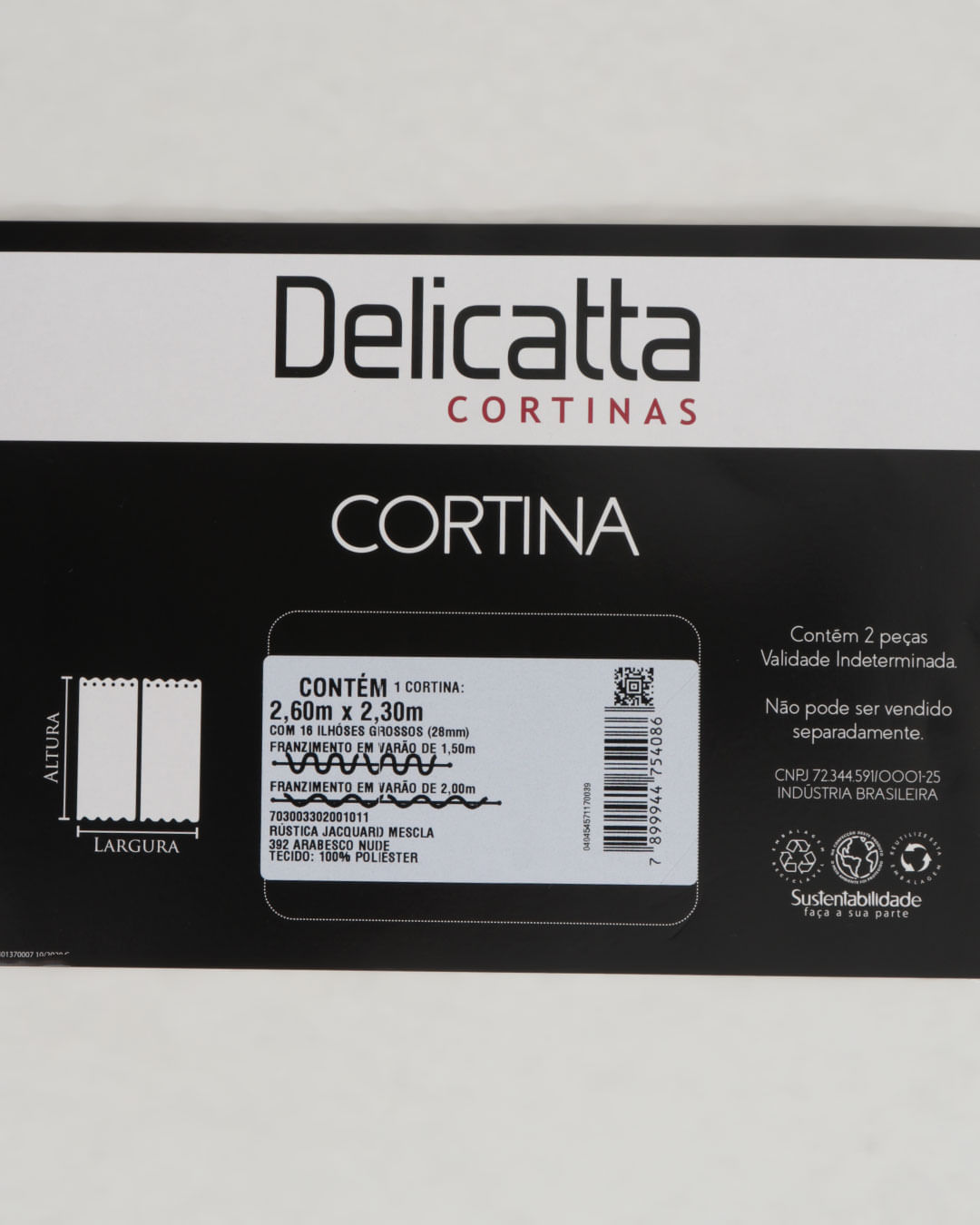 Cortina-Rustica-Jacquard-260x230-Sort---Bege-Floral